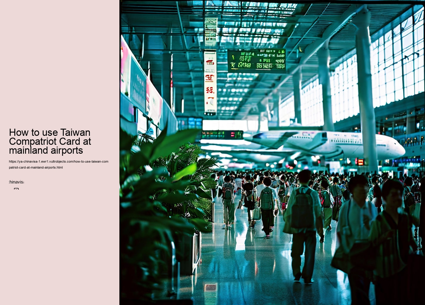 How to use Taiwan Compatriot Card at mainland airports